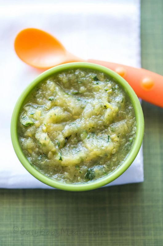 Yellow Squash With Zucchini And Mint-Easy Baby Meals-www.easybabymeals.com